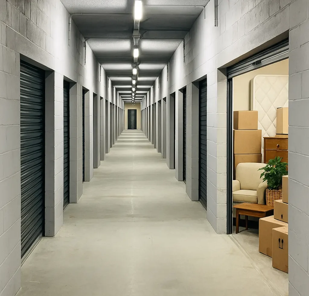 Couloir de box de stockage SecureBox Charleroi
